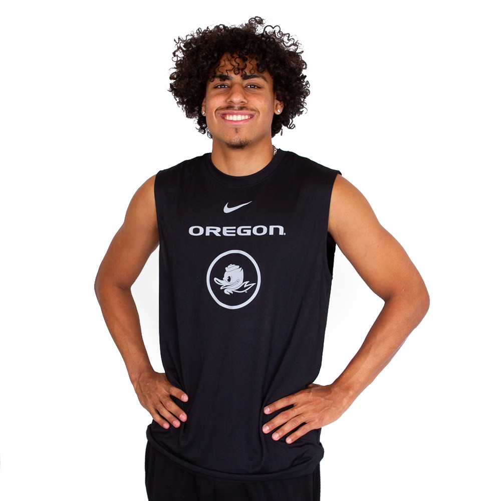 Fighting Duck, Nike, Black, Sleeveless, Performance/Dri-FIT, Men, Basketball, Sideline, Shirt, 909685